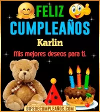 GIF Gif de cumpleaños Karlin